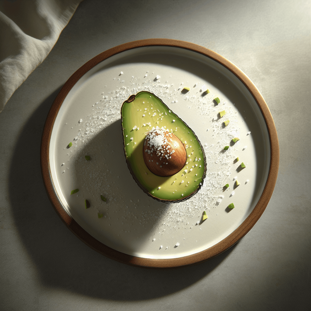Avocado Half with Salt recipe photo