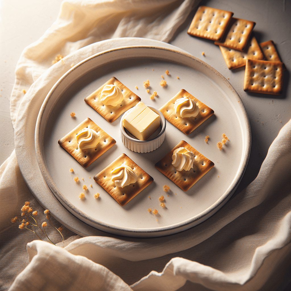 Cream Crackers with Butter recipe photo
